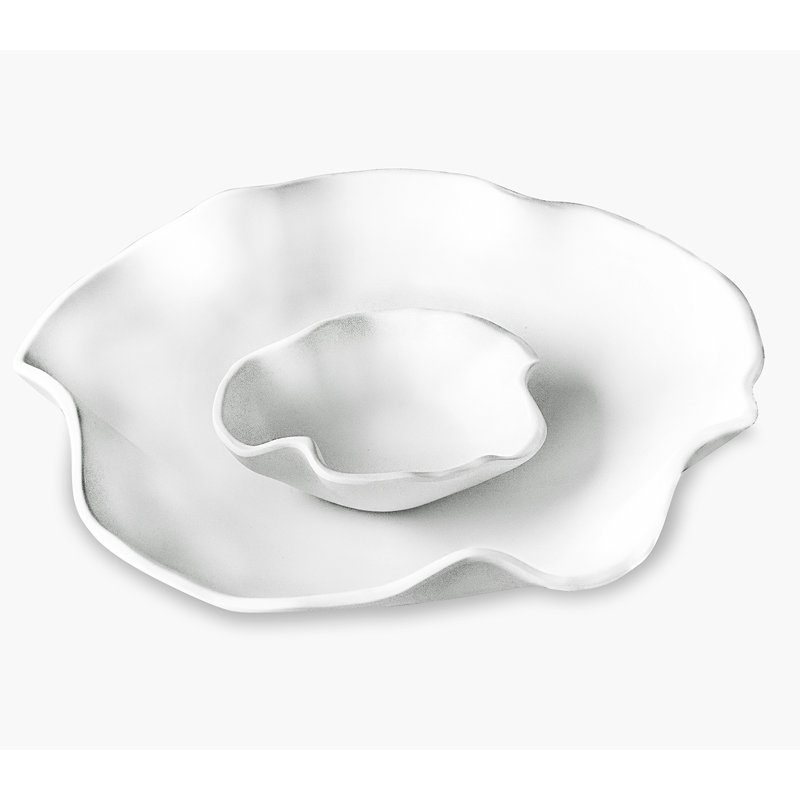 Vida Handmade Melamine Chips And Dip Platter