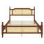 Base de lit en bois avec tête de lit en rotin-659028500-659028498