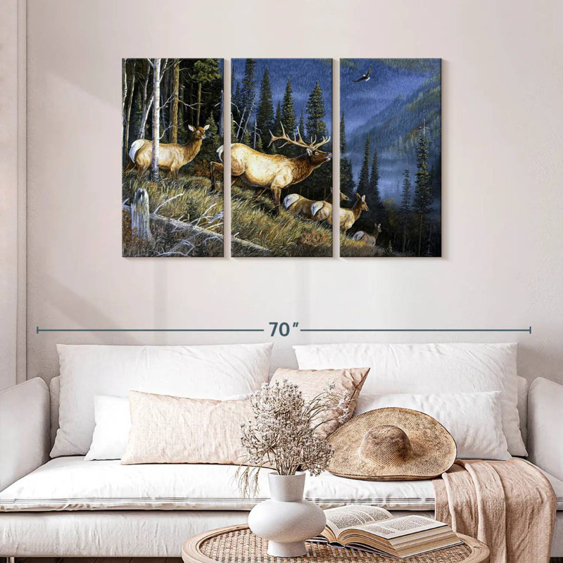 Brampt Eagle Mountain Fauna, 28" H x 45" W