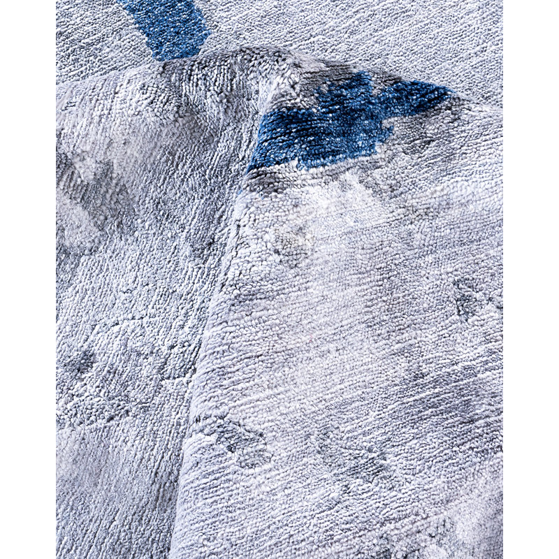 Overdyed One-of-a-Kind Rectangle 9'1" X 12'1" Hand Knotted Area Rug