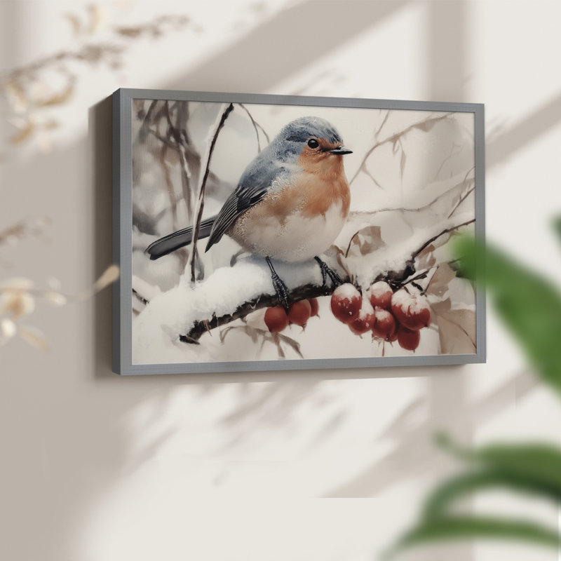 Chirstmas Art-MII - Reproduction encadrée - Restickable, Gris, H 11 po x l 14 po