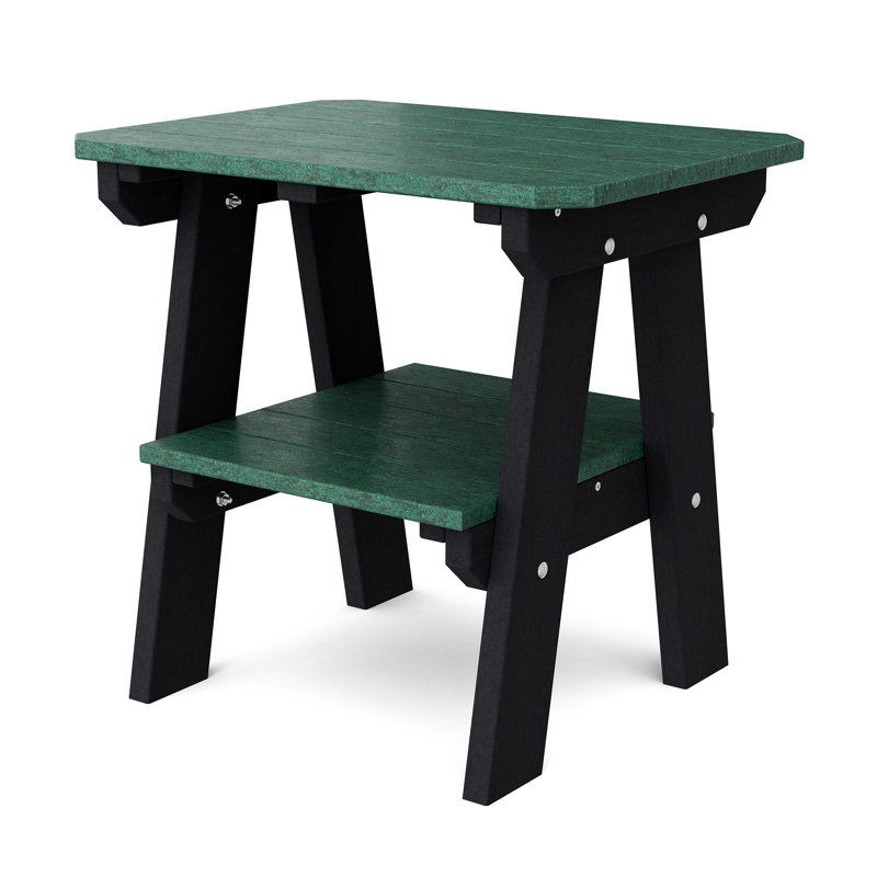 Table de bout à deux niveaux Heritage, Vert gazon / Noir