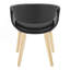 Chaise rembourrée en bois naturel et similicuir - ensemble de 2-170076952-170077158