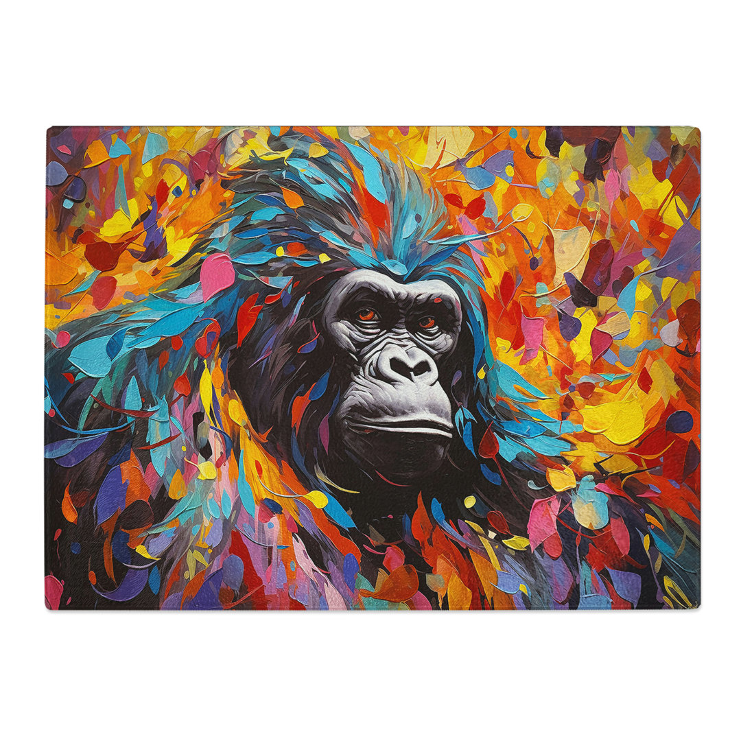 Gorilla Orphism  Glass Chopping Board
