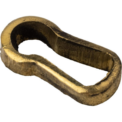 Cast Brass Antique Keyhole Insert | 3/4" H X 3/8" W | Keyhole Cover Escutcheon Plate For Cabinet Door, Dresser Drawers, Desk | Antique, Modern Furniture Hardware