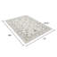 Tapis moyen 6 x 9, motifs floraux rétro kaki clair et beige