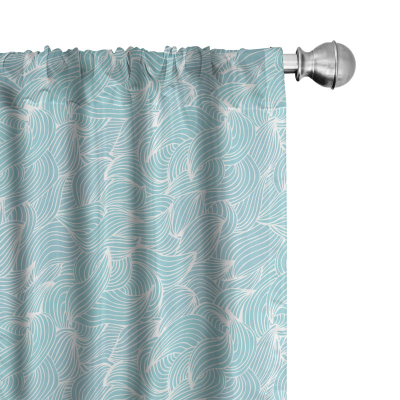 Geometric Semi-Sheer Rod Pocket Curtain Panels, 28" W x 95" L