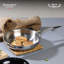 Buckingham Elite Tri-Ply 18/8 Stainless Steel Frying Pan Uncoated Skillet Pan 20 cm 1.2 Litre