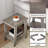 Farmhouse Square End Table with 2-Tier Storage Shelf, Small Space Nightstand for Living Room or Entryway, Easy Assembly-500977189