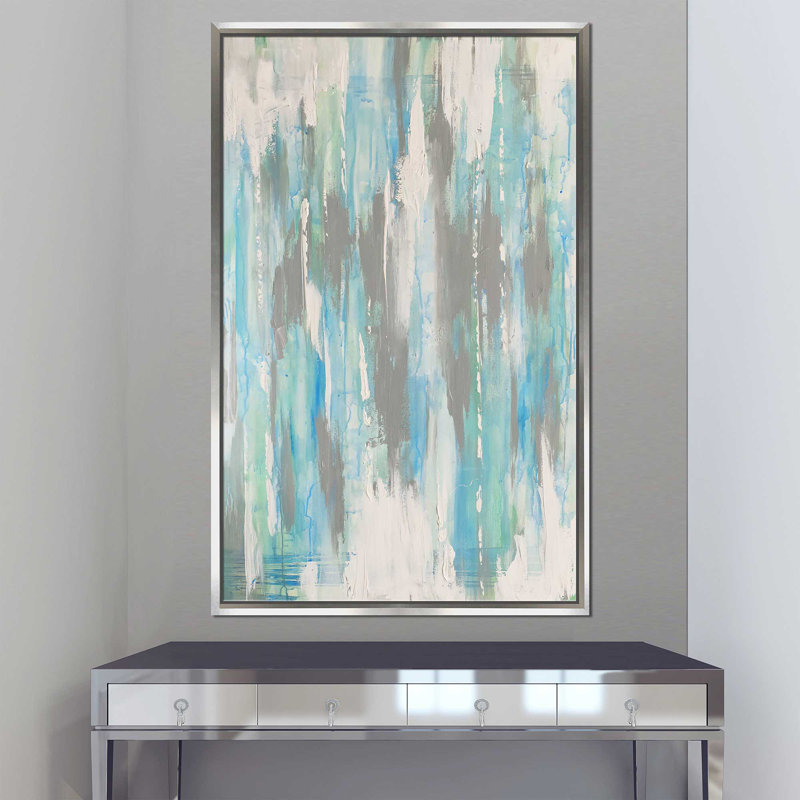 Blue Gaze (vert) by Cassie Studios - Print, Silver Floater Frame, 33.5" H x 21.5" W x 2" D