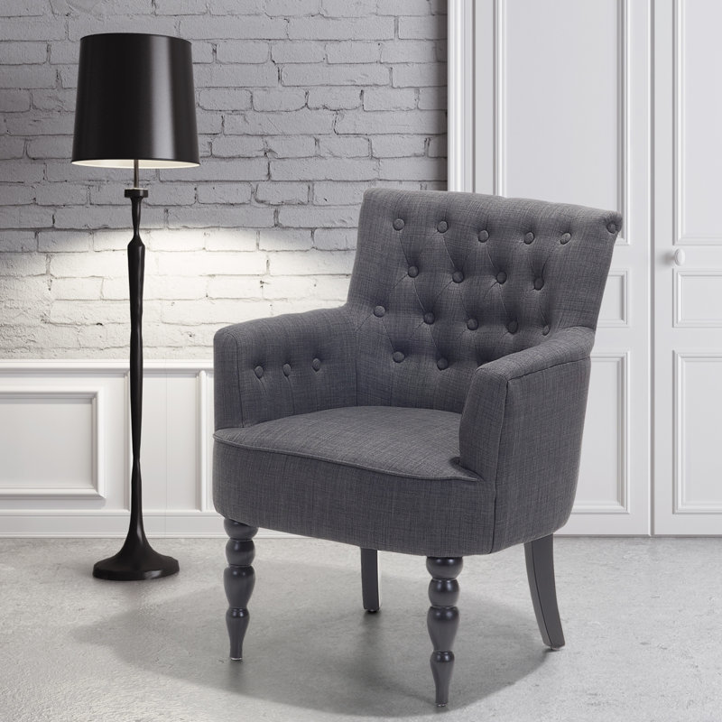Jolie Upholstered Armchair, Dark Grey