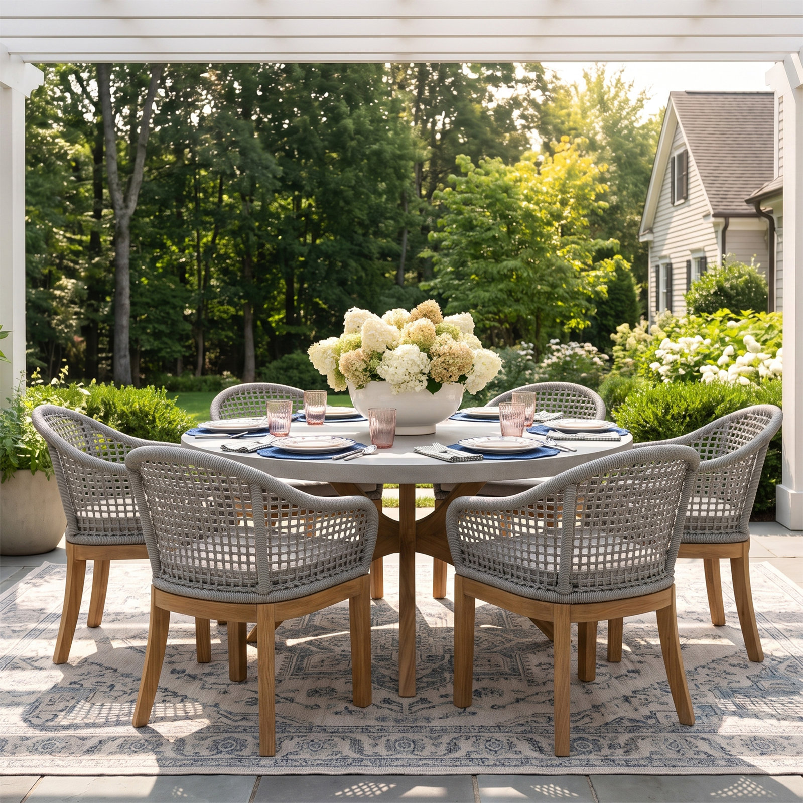 Akiva 52" Sunbrella® Patio Dining Set
