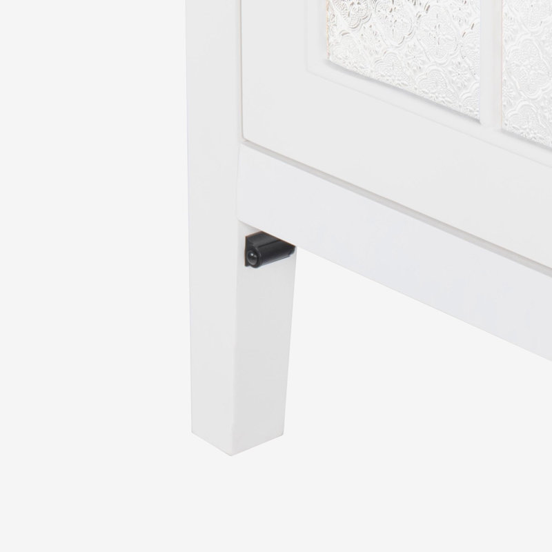 35.6" Bathroom Cabinet, Only Cabinet, White, White