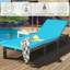 Chaise longue rembourrée réglable en rotin Dizzie-1728108772