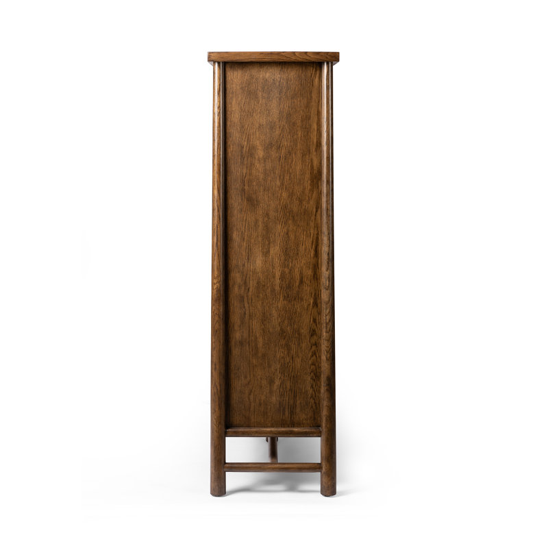 Renaud 3-Door Cabinet-Dark Toasted Oak, Brown