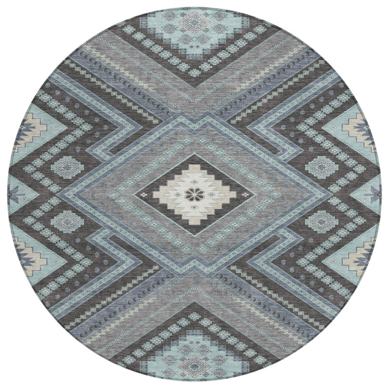 Tapis intérieur / extérieur Chayden Chantille ACN1010, Rond 8 pi