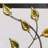 Aashay Bronze Metal Sculpted Relief Single Panel Tree Fireplace Screen with Curved Mesh Netting