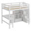 Lit mezzanine avec bureau en L et tiroirs, armoire et escalier de rangement-1819040704