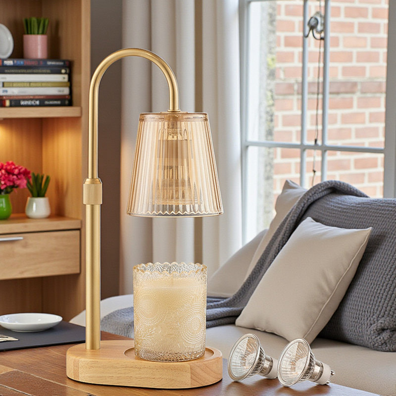 Valentine's Day Candle Warmer Lamp With Timer & Dimmable Brightness - Adjustable Height Flameless Melter For Large Jar Candles