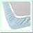 Luxury Aqua Cotton Stripe Fitted Sheet - 500 TC Sateen Weave, Extra Deep Pocket, Stretchable Boxer Elastic, Perfect Fit Mattress - 1 Piece