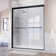 55" - 59'' W x 72'' H Double Sliding Door Semi-Frameless Shower Door With Two Towel Bars