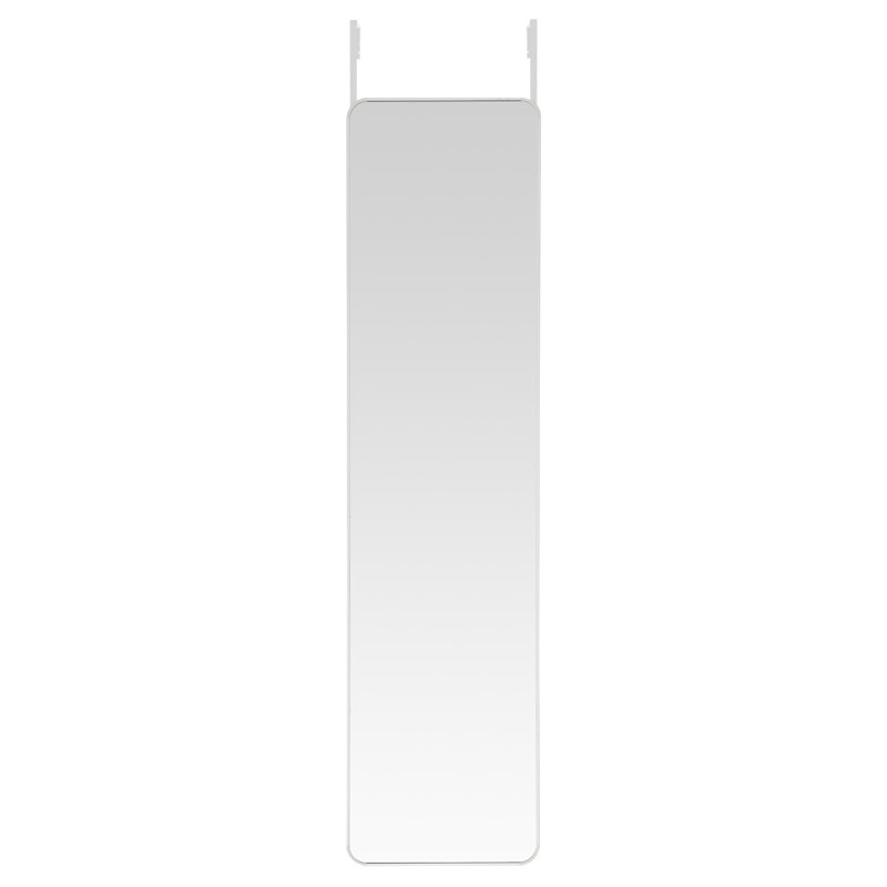 Maely Aluminum Rectangle Mirror, 147" x 37", White