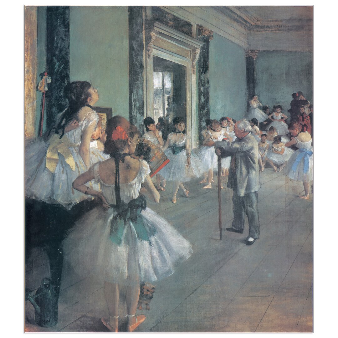 Poster ''Balletshule'' von Edgar Degas, Kunstdruck