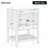 24" Vanity with Ceramic Sink with Solid Wood Frame Open Style Shelf-1633323843
