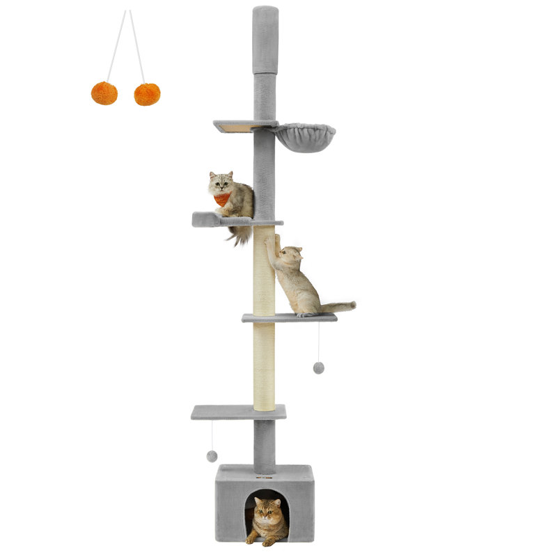 291cm H Cat Tree, Grey