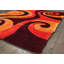 Tapis à poil long rouge / orange brûlé / orange clair Fitts-1337936925