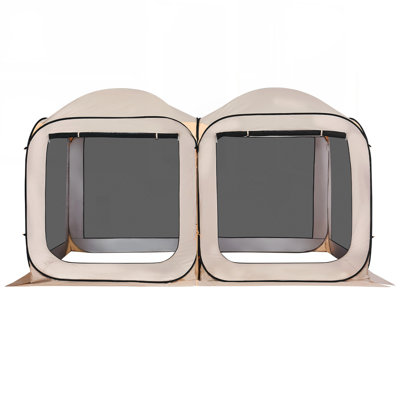 Spacious 12x6 ft 2-in-1 Pop Up Screen House Tent with Carry Bag, Ideal for Outdoor Gatherings and Protection