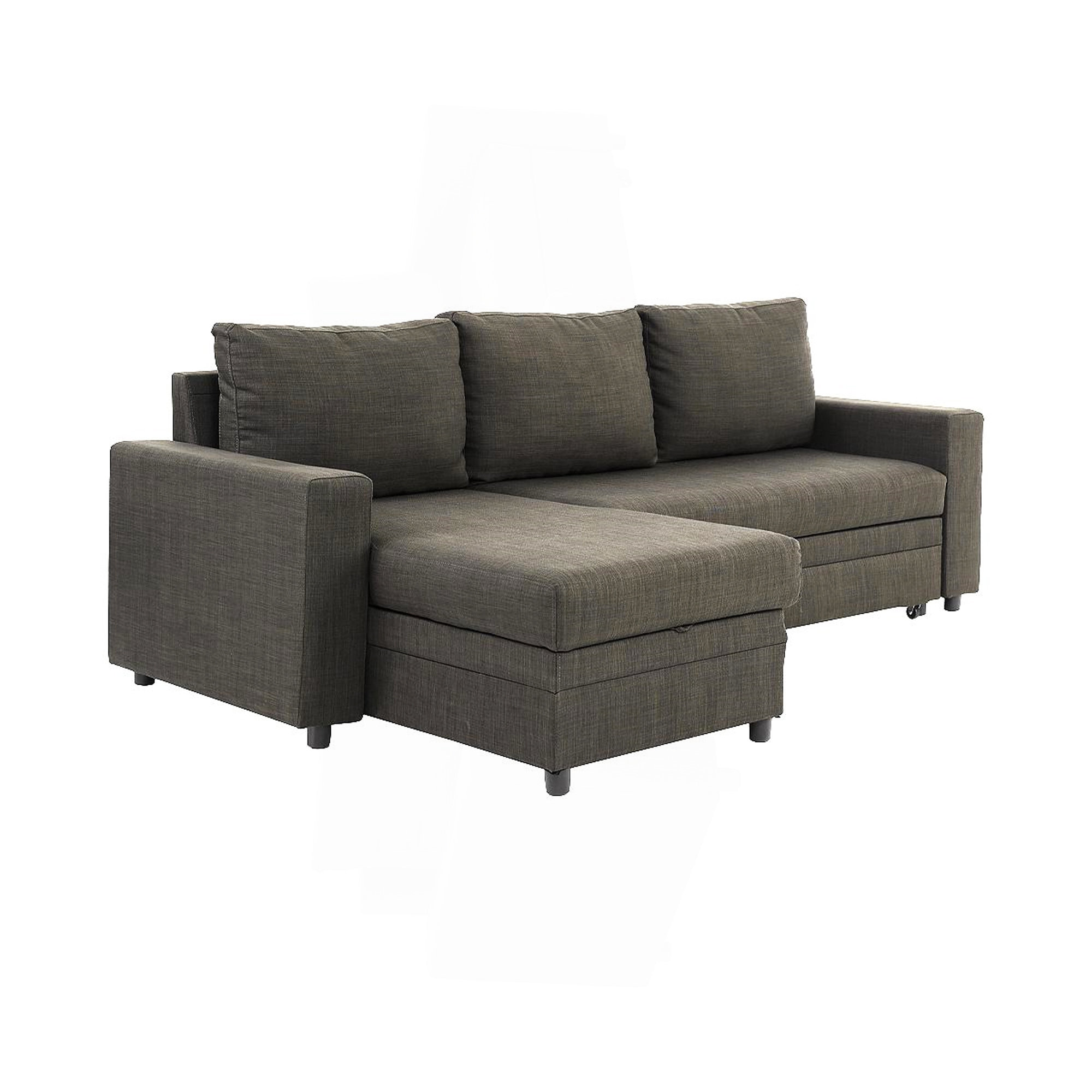 Latitude Run® Convertible Sectional Sofa Ash Black Pull Out Bed Couch ...