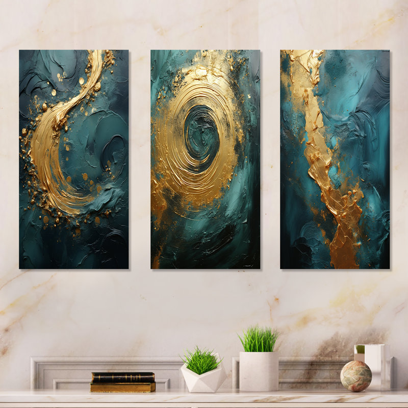 Midas Forest Spirals, H 28 po x l 36 po, Toile tendue