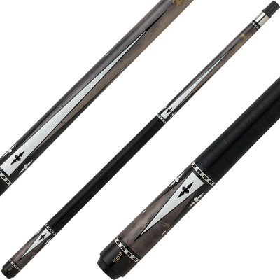 Griffin GR24 Grey Stain w/ Black & White Diamonds Pool Cue - 19oz
