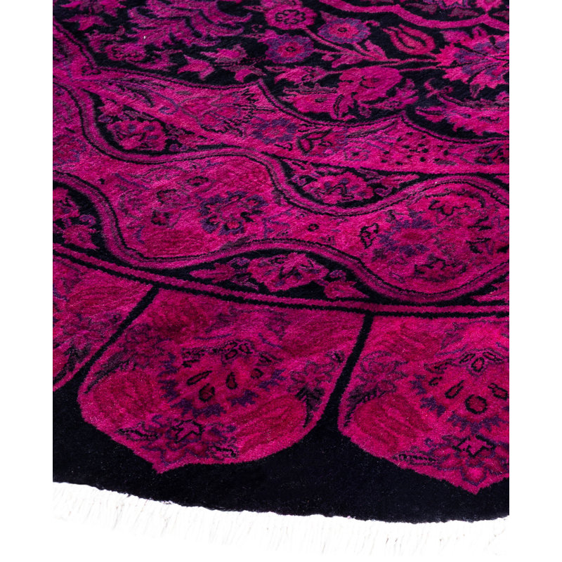 Overdyed One-of-a-Kind 8' 1" x 8' 3" Hand Knotted Area Rug