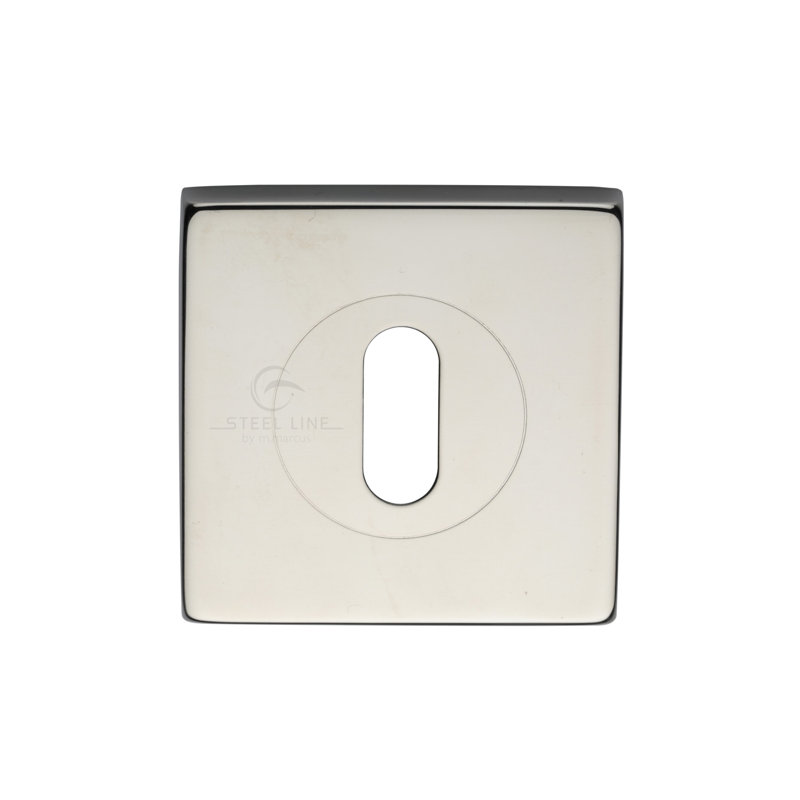 Heritage Brass Square Key Escutcheon, Stainless Steel