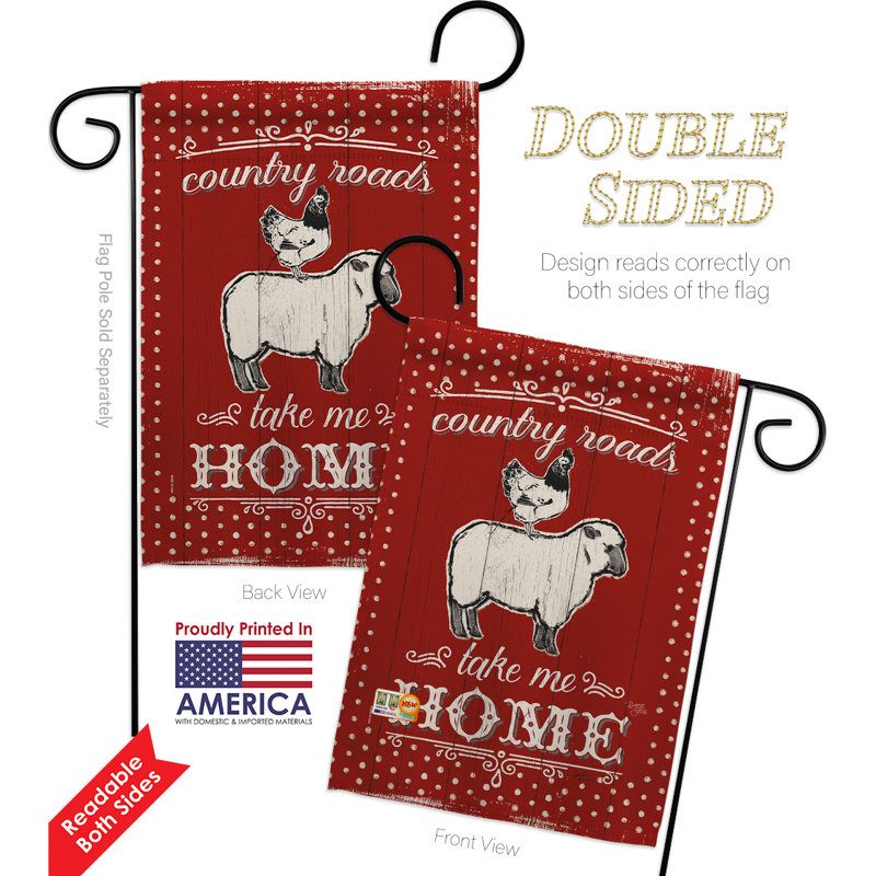 Double Sided 18.5'' H x 13'' W Polyester Flag Set