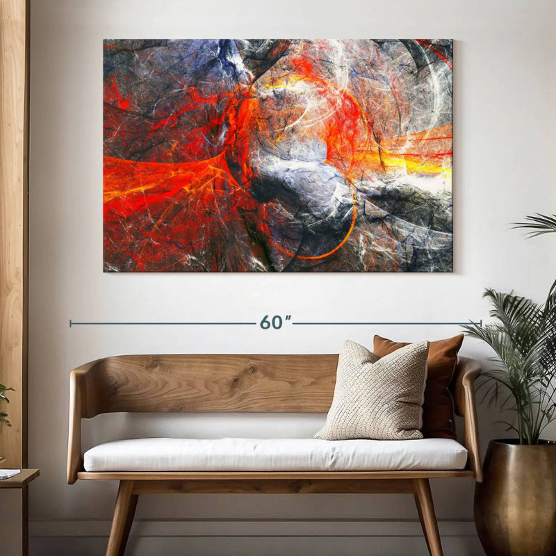Avery Abstract Lava Burst, 34" H x 51" W