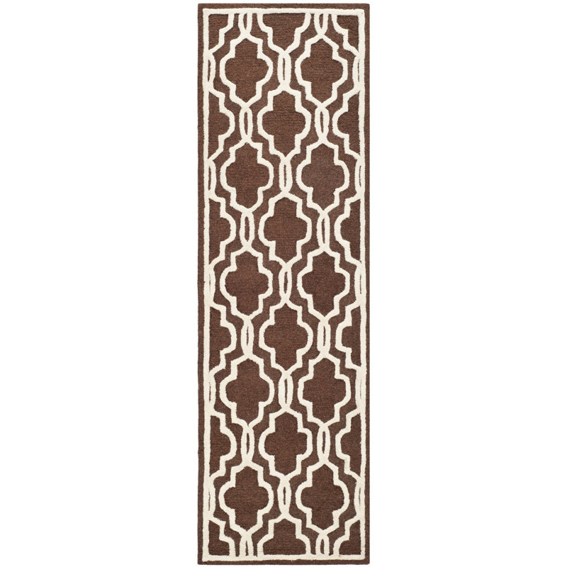 Cannen Hand Tufted Wool Geometric Rug, Runner 2'6" x 12'