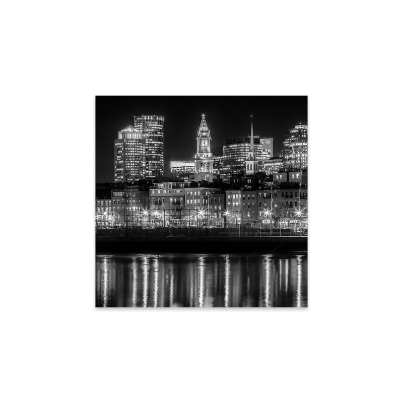 Boston North End et quartier des affaires | Peinture monochrome sur plastique / acrylique par Melanie Viola