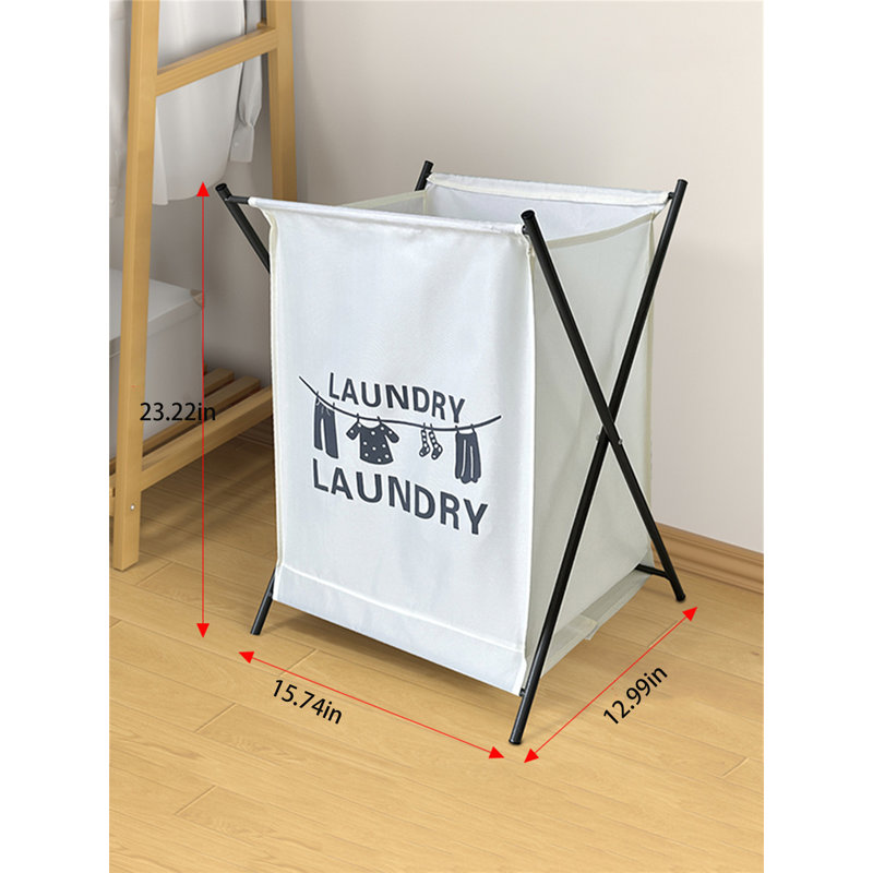 Fabric Laundry Hamper, White