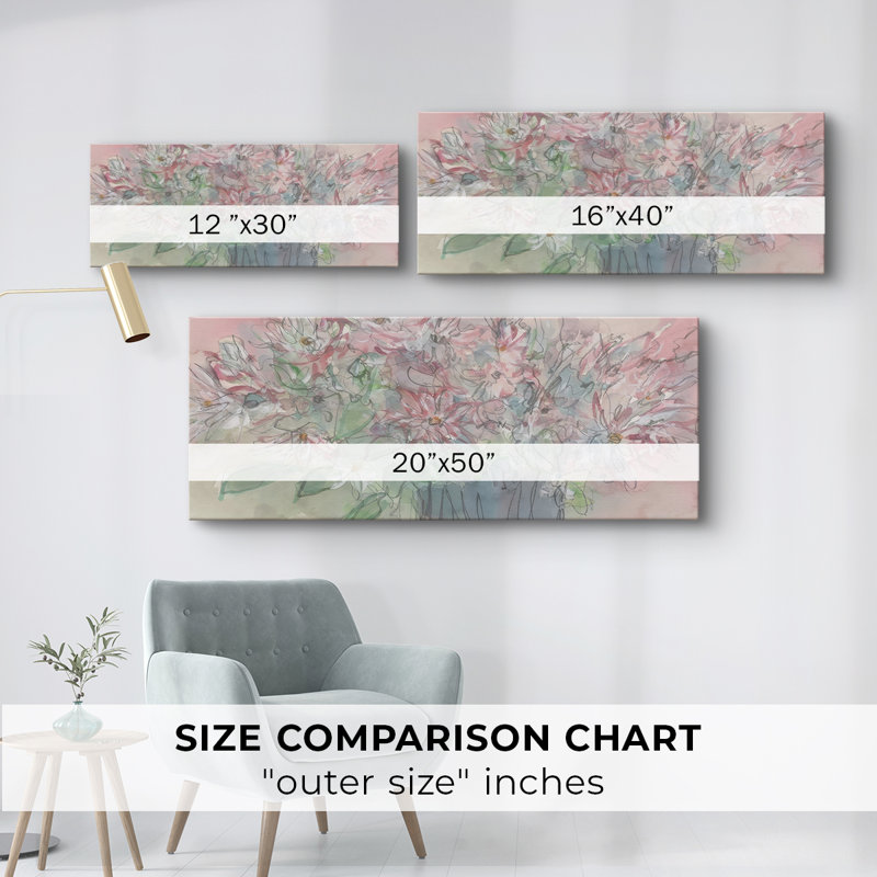 La floraison I - Toile tendue avec châssis - Prêt à accrocher, H 12 po x l 30 po