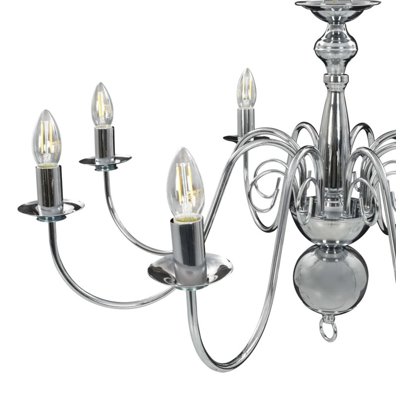 Adamski 8 - Light Chandelier Pendant, Silver