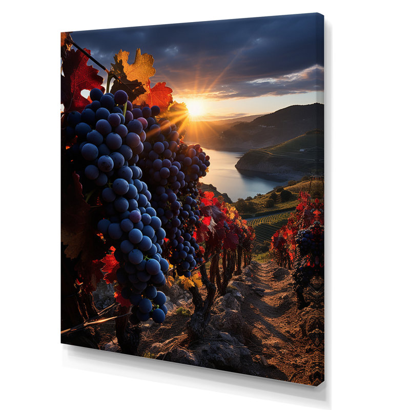 Scenic Vivid Vineyard I - Farmhouse Wall Decor, H 32 po x l 24 po x P 1 po, Toile tendue