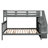 Stairway Twinfull Bunk Bed With Storage, Gray - Modern And Stylish Storage Capacity, Guard Rail, Stable Construction Form,-1960530685-1960530686