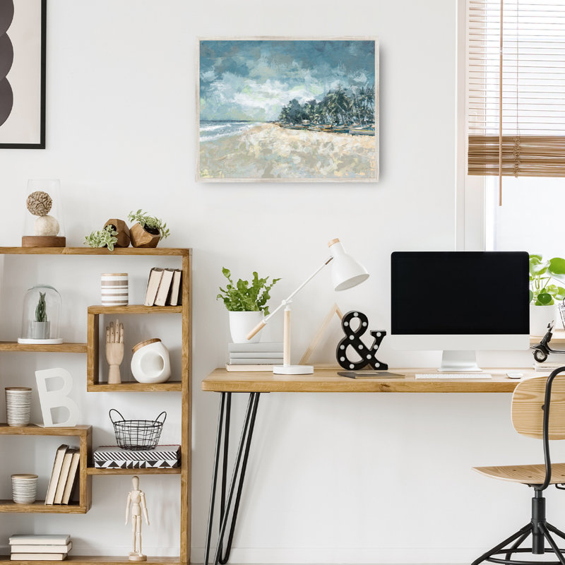 «Paradise» par Studio Arts, reproduction d'art sur toile, H 31 po x l 41 po x P 1,5 po, Bois de grange encadré