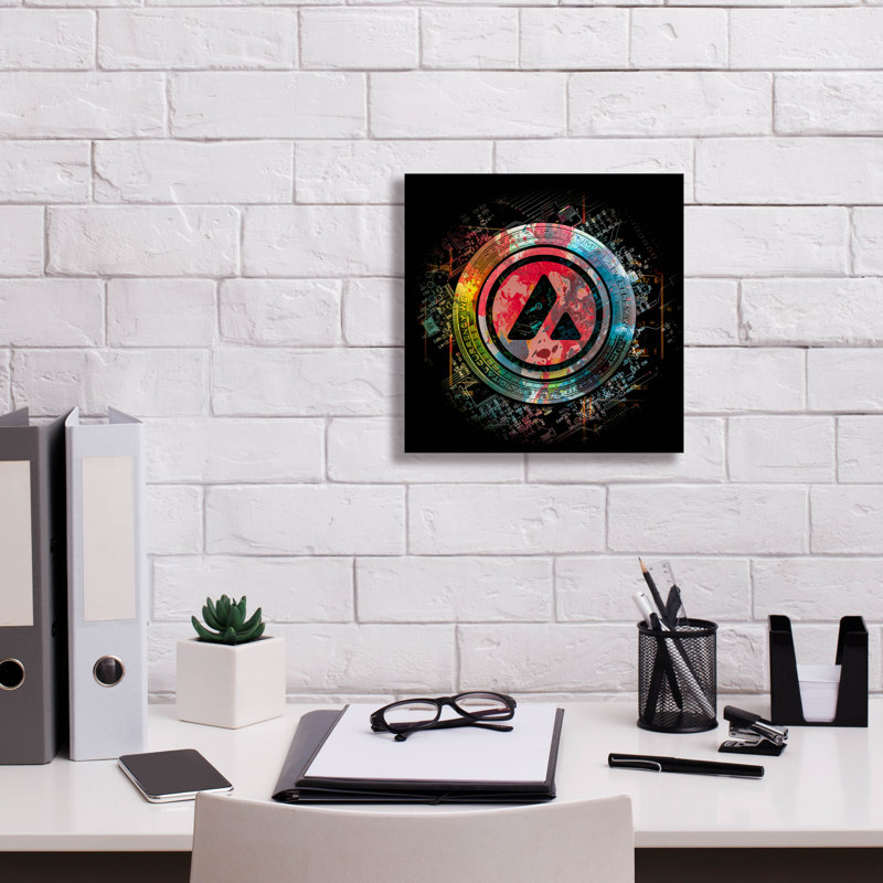 Art mural sur toile Ebal Designs «Avalanche Crypto Power» par Epic Portfolio, H 12 po x l 12 po x P 0,75 po