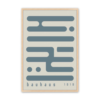 Tempête du Bauhaus minimaliste circuit imprimé I dans un cadre poli