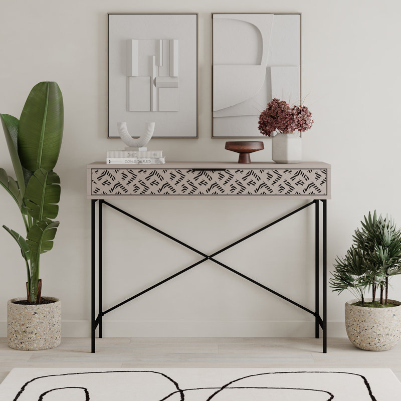 Adaleen 110cm Console Table, Light Mocha