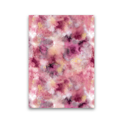 Smoky Marble Watercolor Pink 1 Piece Wall Art